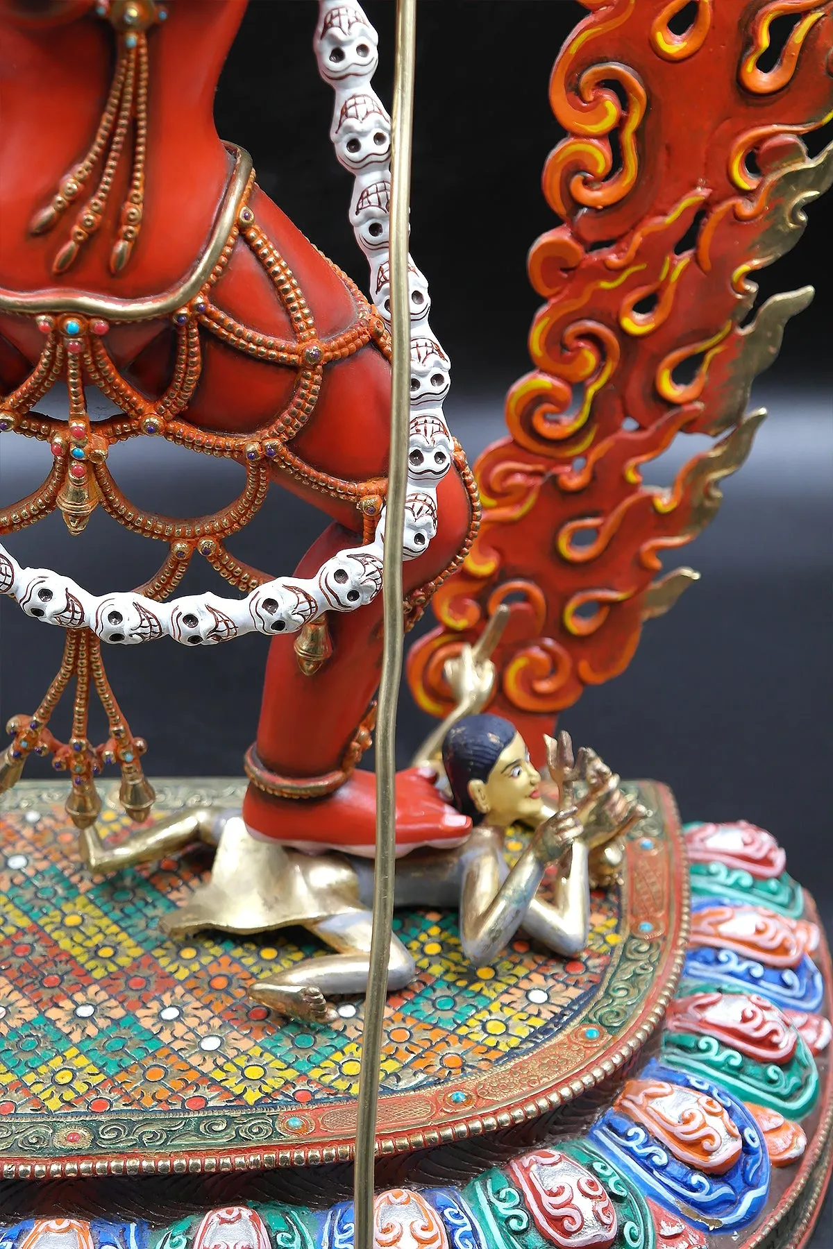 Vajra yogini hand painted copper statue 18"