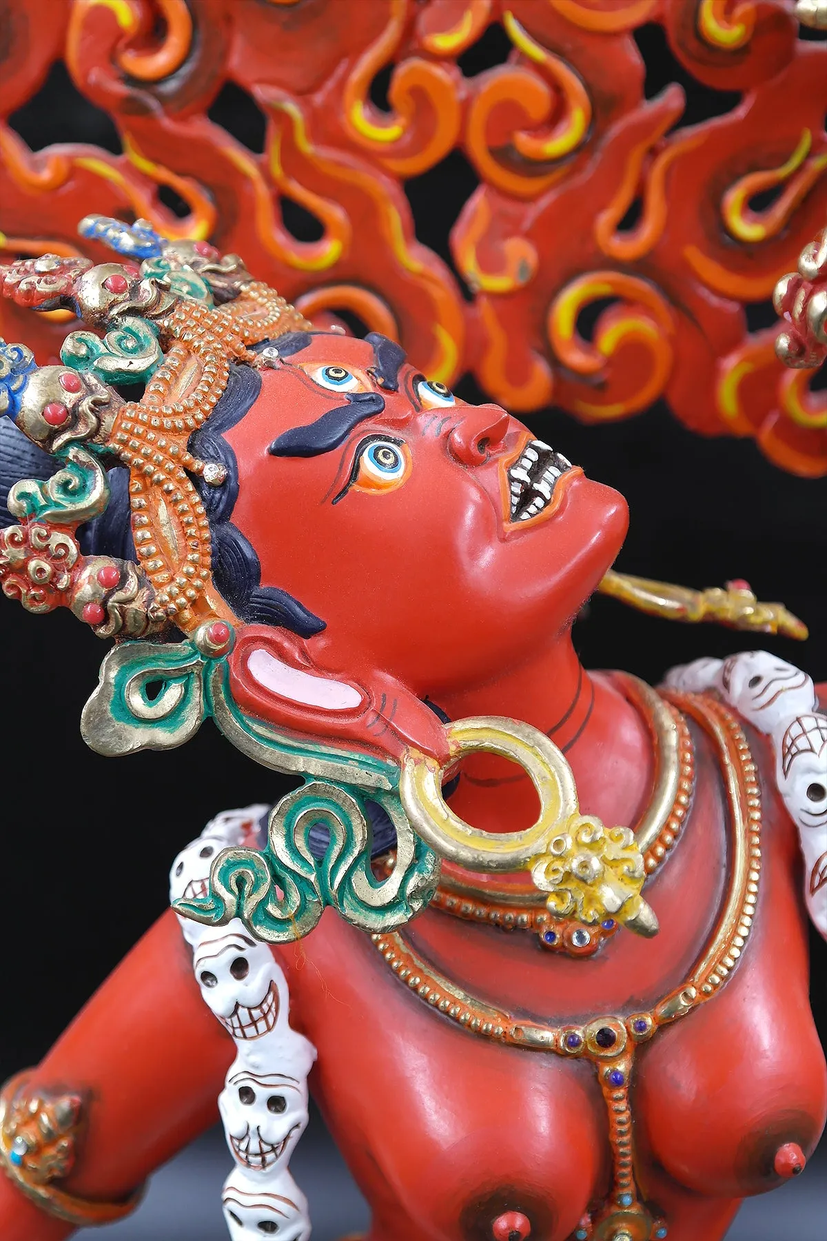Vajra yogini hand painted copper statue 18"