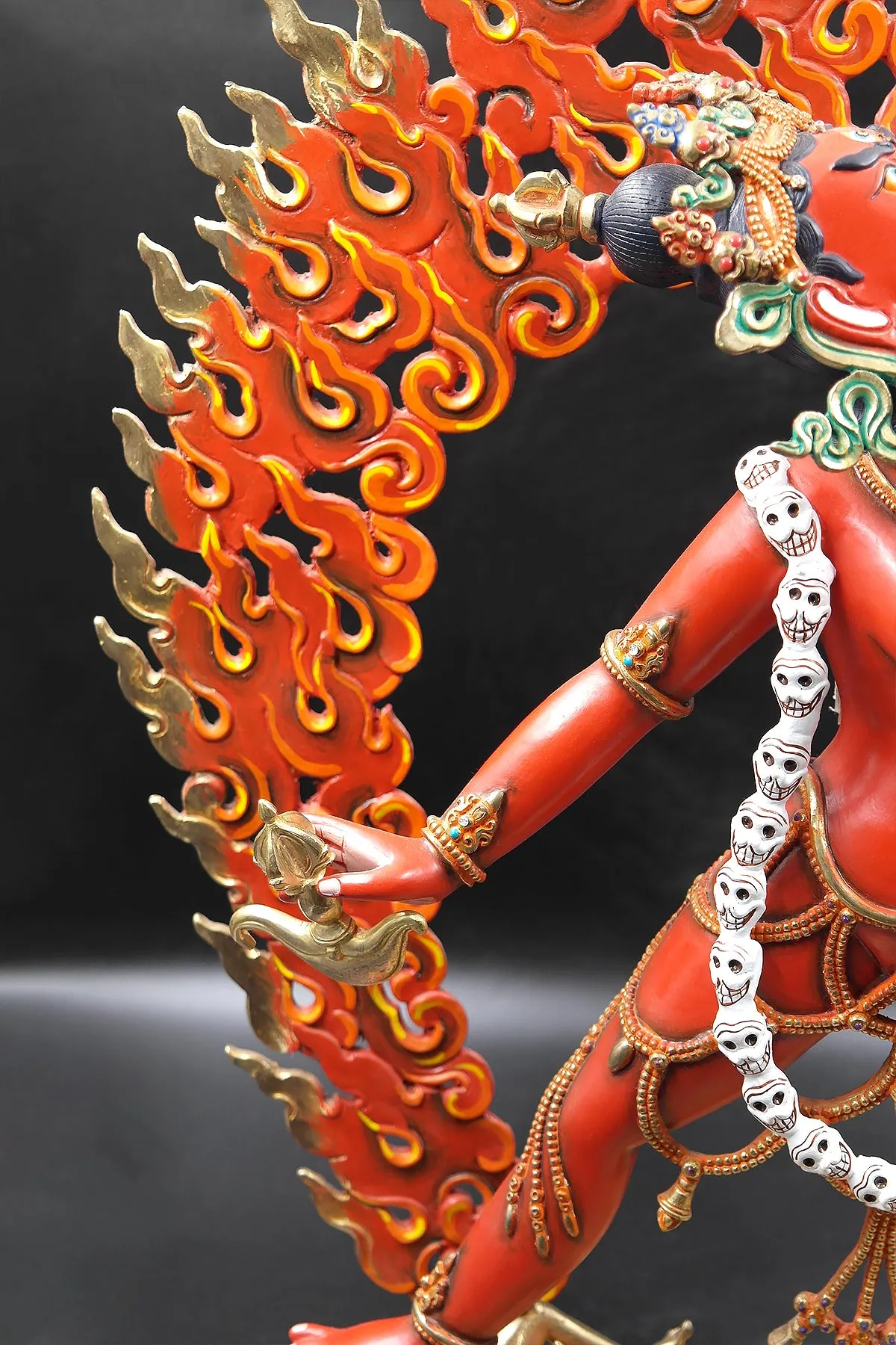 Vajra yogini hand painted copper statue 18"