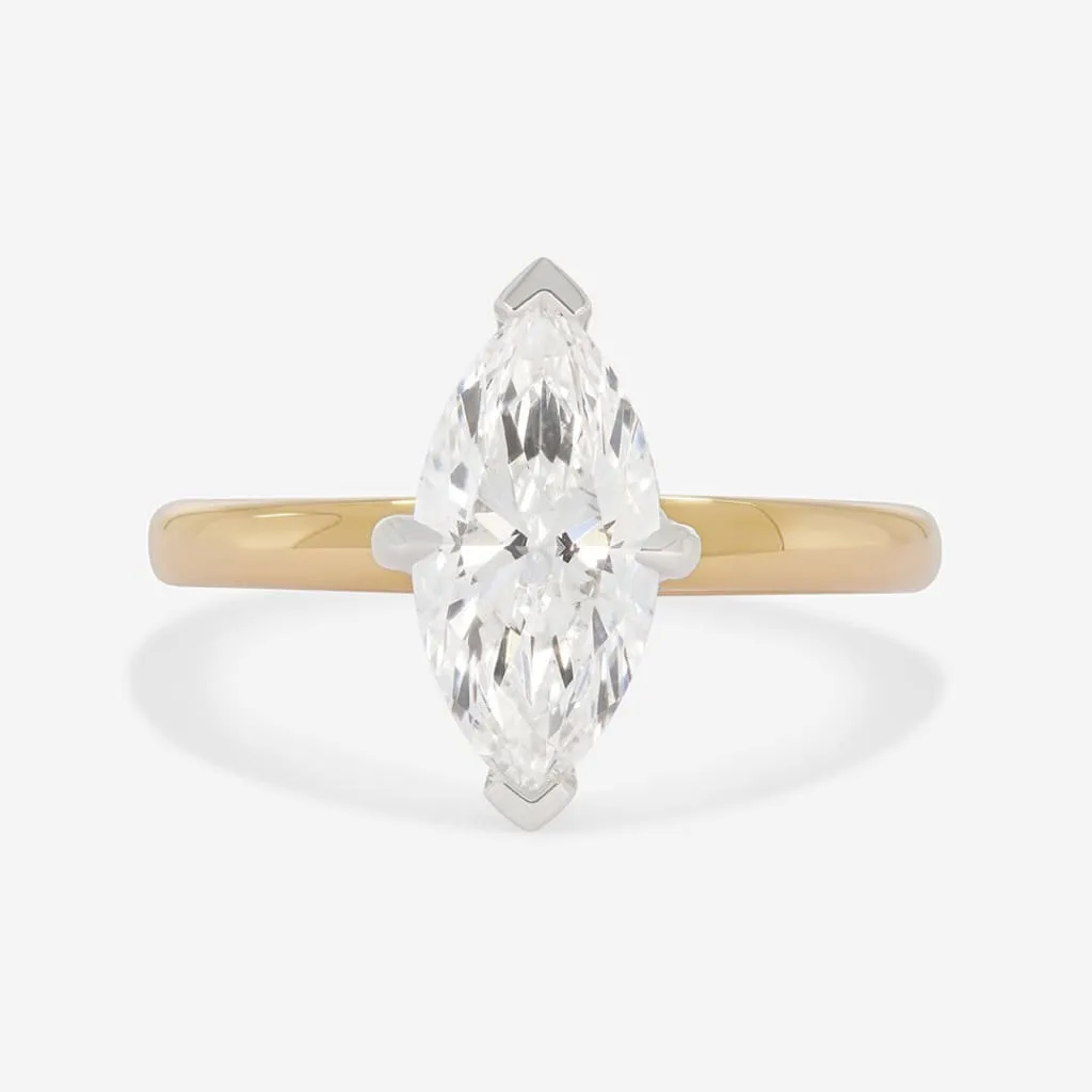 Venice | Marquise Solitaire Lab Diamond Set in 18ct Gold