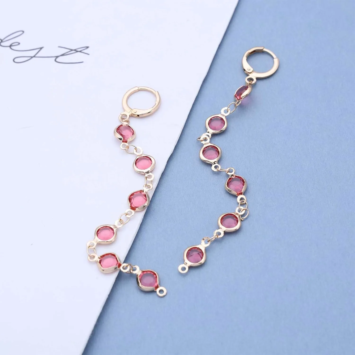 Vintage Long Ruby Dangle Earrings Gold Ruby Bead Earrings Red Crystal Drop Earrings Ruby Huggie Hoop Earrings Red Birthstone Earrings Jewelry for Women