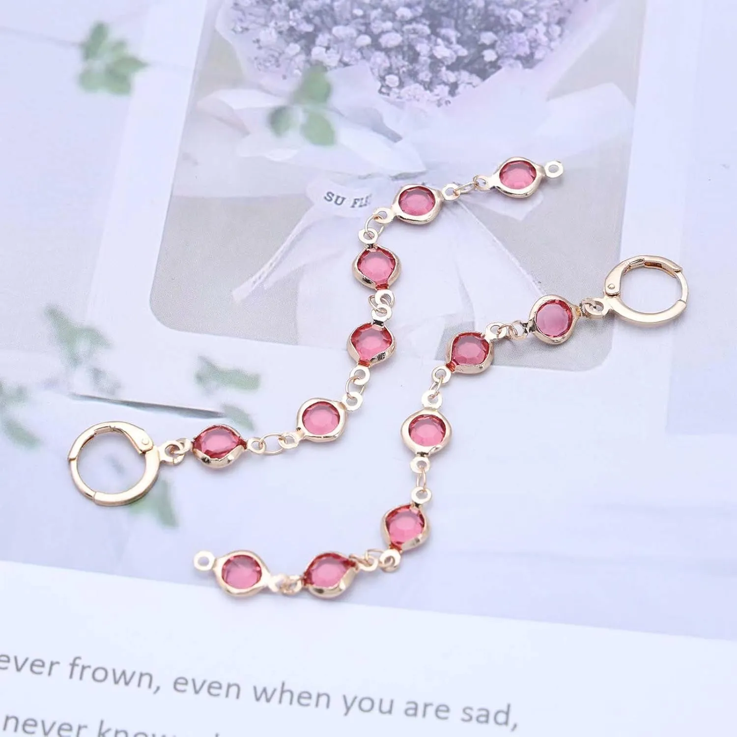 Vintage Long Ruby Dangle Earrings Gold Ruby Bead Earrings Red Crystal Drop Earrings Ruby Huggie Hoop Earrings Red Birthstone Earrings Jewelry for Women