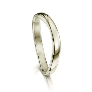 Wave Ring in 18ct White Gold