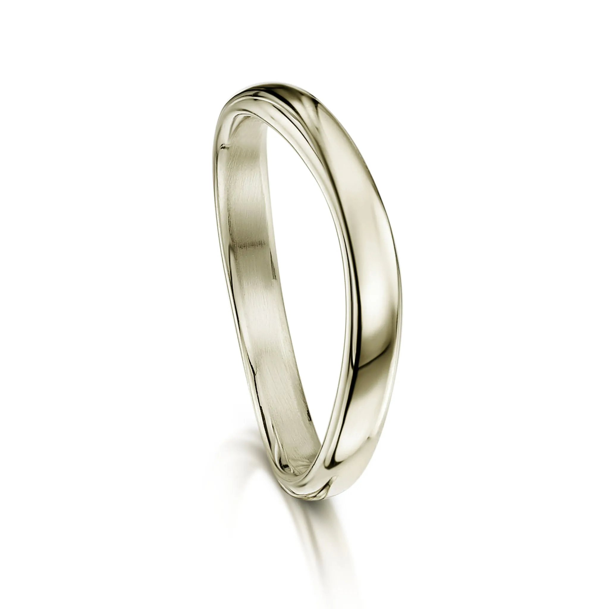 Wave Ring in 18ct White Gold