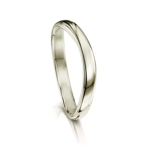 Wave Ring in 9ct White Gold