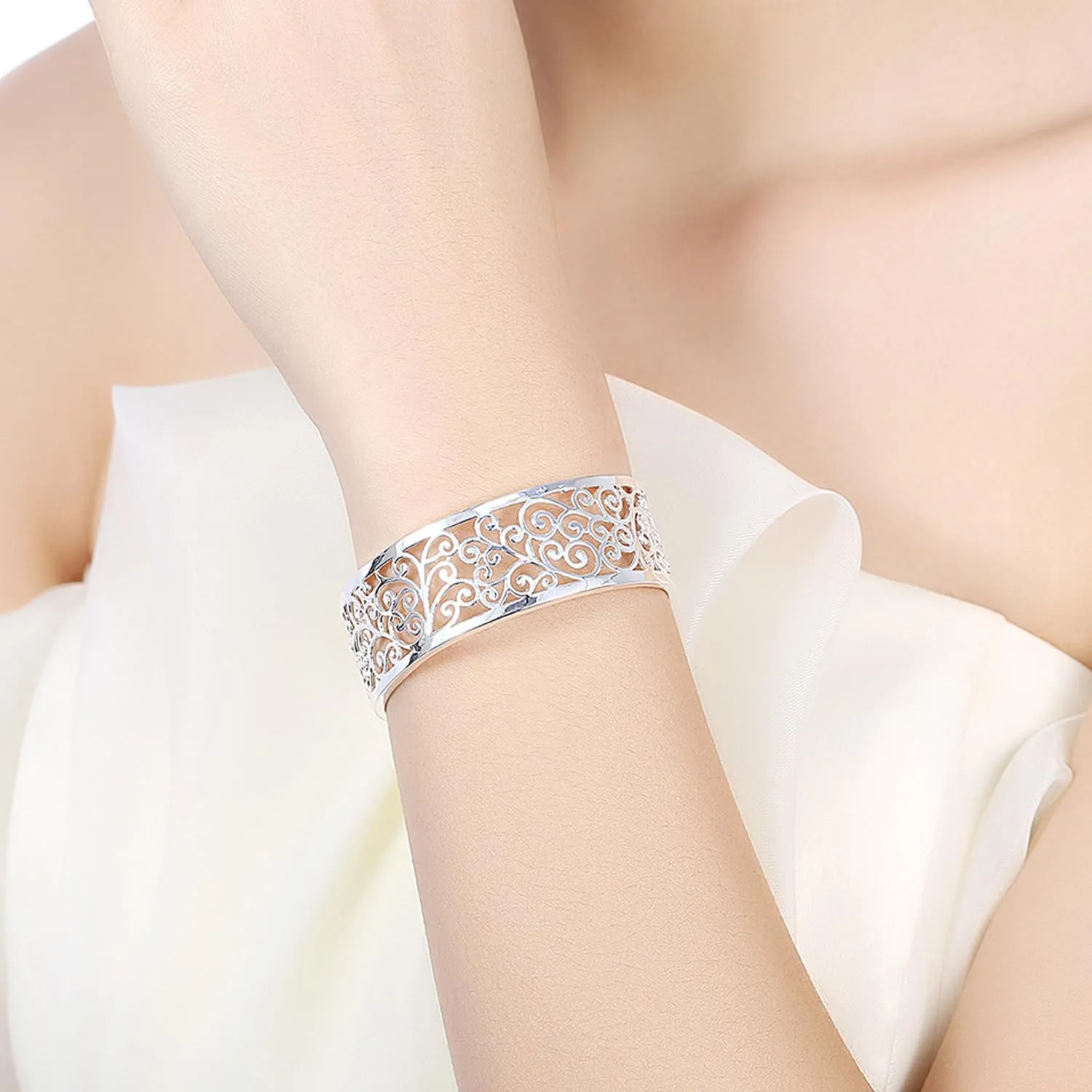 Women's Silver Bracelets Handmade Bracelets 925 Sterling Silver Bangle Bracelet Stackable Bangles for Women
