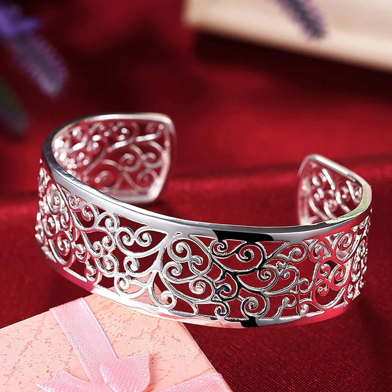 Women's Silver Bracelets Handmade Bracelets 925 Sterling Silver Bangle Bracelet Stackable Bangles for Women