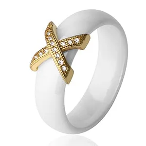 X Cross Ceramic Rings