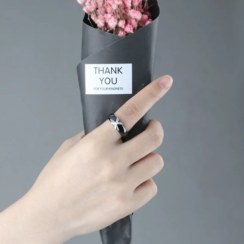 X Cross Ceramic Rings