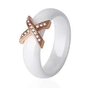 X Cross Ceramic Rings