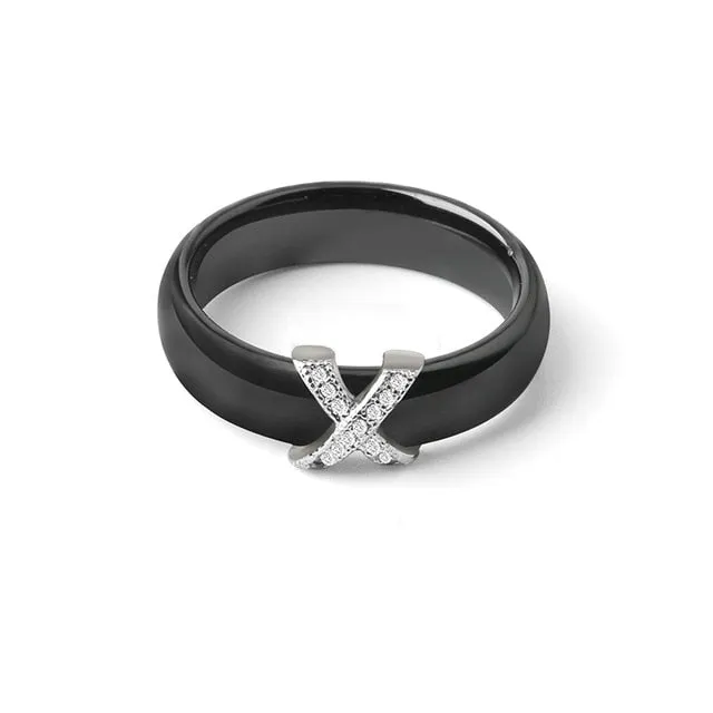 X Cross Ceramic Rings