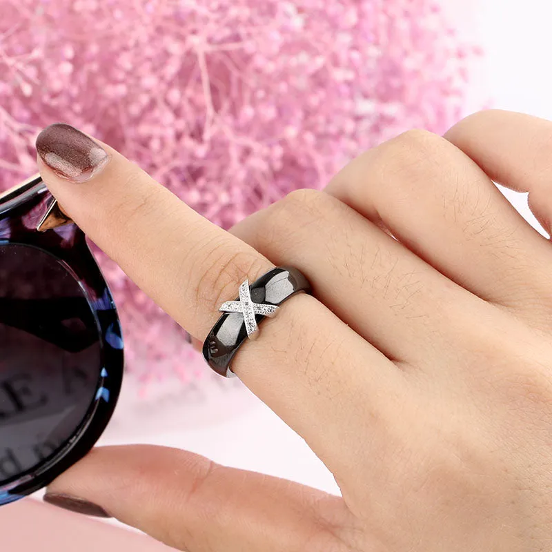 X Cross Ceramic Rings