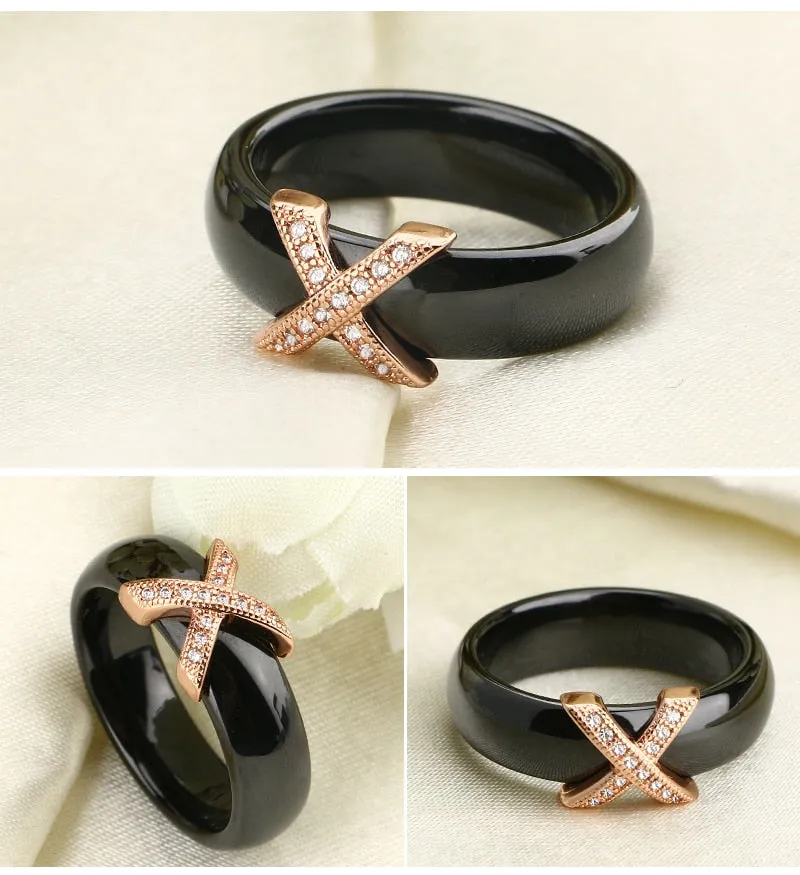 X Cross Ceramic Rings