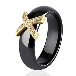 X Cross Ceramic Rings