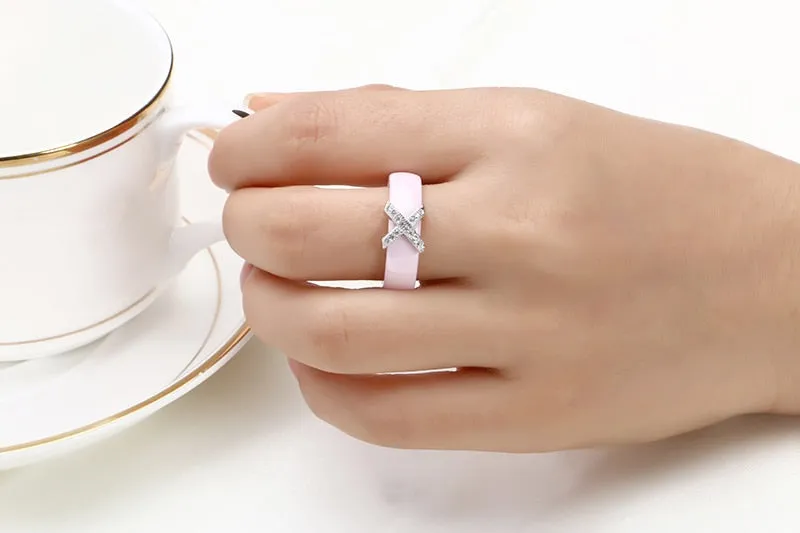 X Cross Ceramic Rings