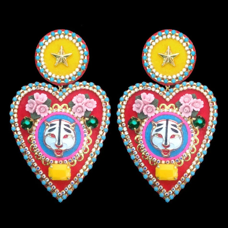 XL Tiger Earrings