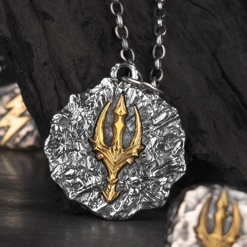 Zero Abyss Poseidon - Gothic Sterling Silver Pendant by The Nevermore