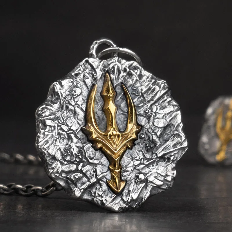 Zero Abyss Poseidon - Gothic Sterling Silver Pendant by The Nevermore