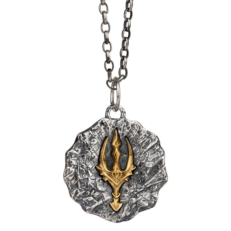 Zero Abyss Poseidon - Gothic Sterling Silver Pendant by The Nevermore