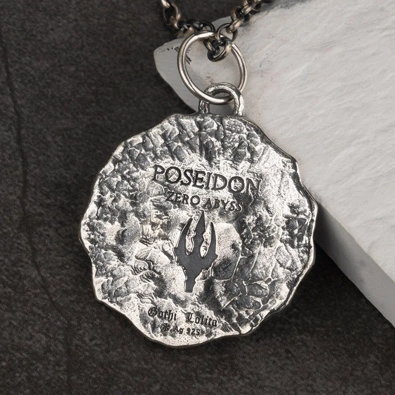 Zero Abyss Poseidon - Gothic Sterling Silver Pendant by The Nevermore