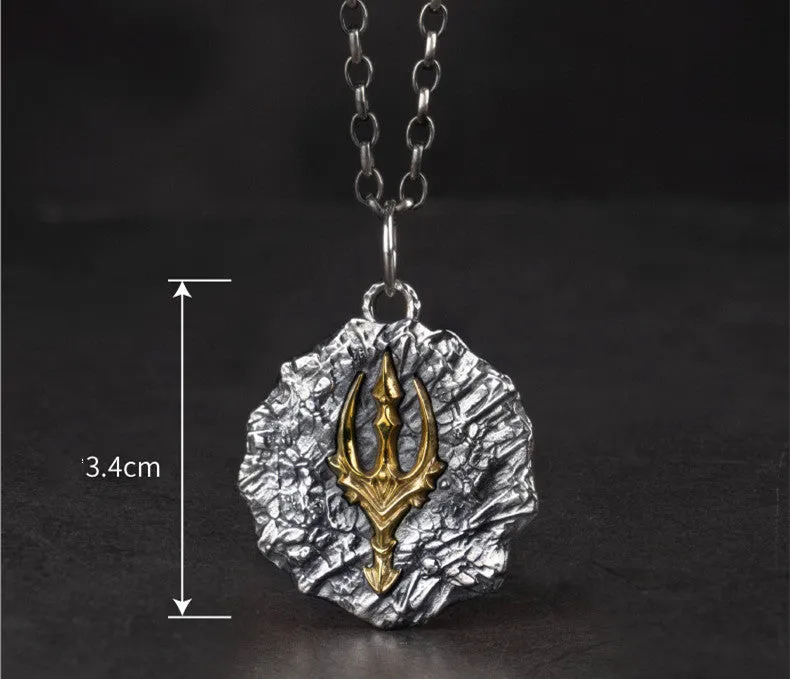 Zero Abyss Poseidon - Gothic Sterling Silver Pendant by The Nevermore