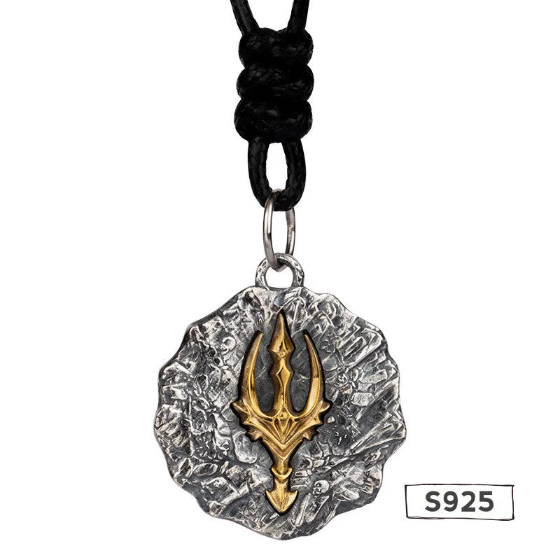 Zero Abyss Poseidon - Gothic Sterling Silver Pendant by The Nevermore